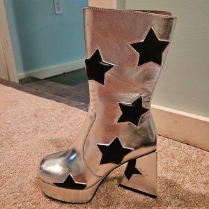 LAMODA Seeking Stars Platform Ankle Boots, SIZE 6
